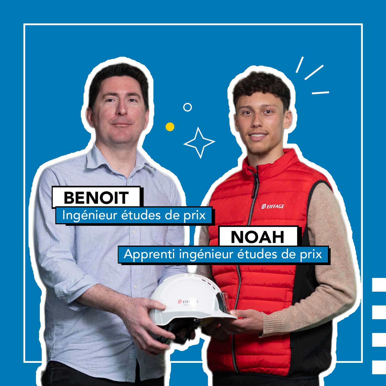 Campagne recrutement alternance avec Noah alternant et Benoit tuteur