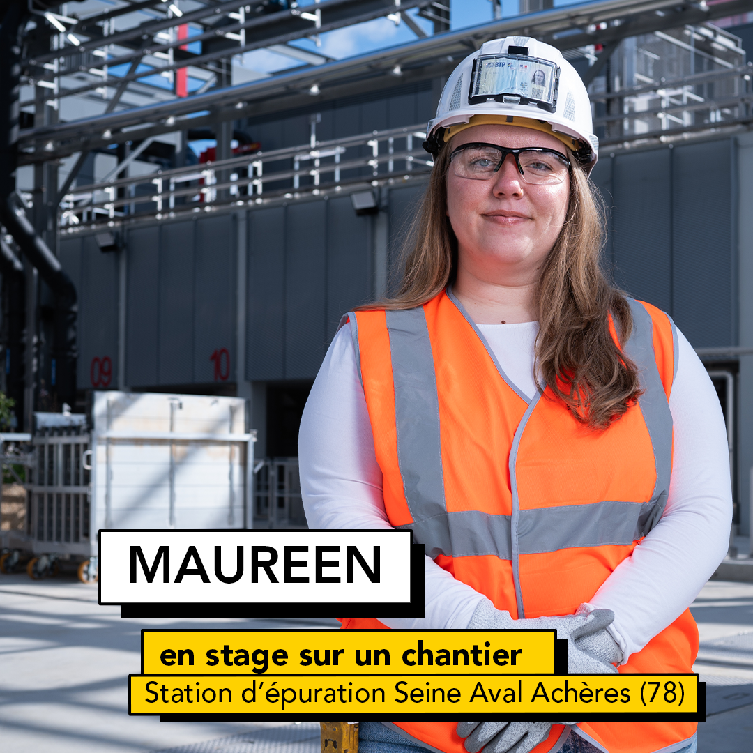 Photo de Maureen en stage chez Eiffage Génie Civil