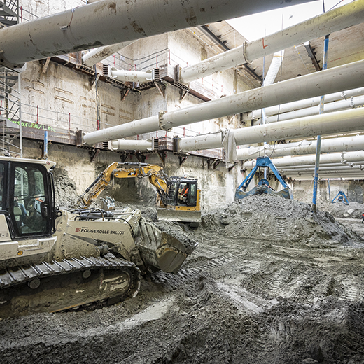 Chantier de terrassements du Grand Paris