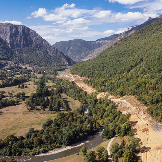 Chantier de déviation RN 125 à Saint-Béat-Lez - Crédit photo : ©Atypix