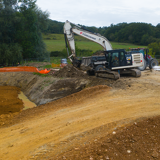 Chantier de réhabilitation des sites (lot n°22) à Saint-Martory