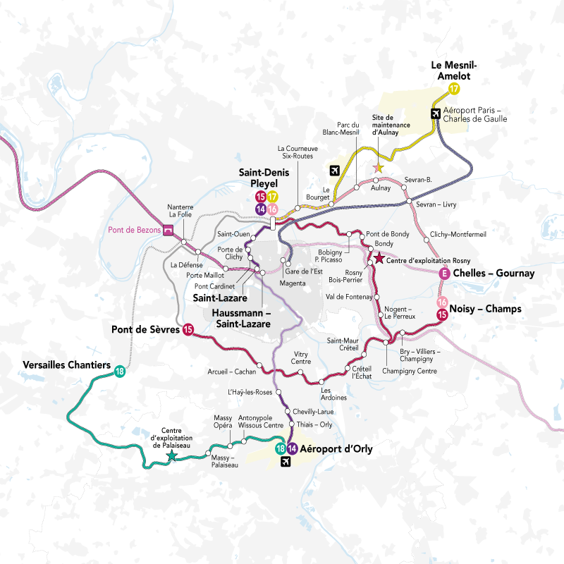 Carte Eiffage Grand Paris Express